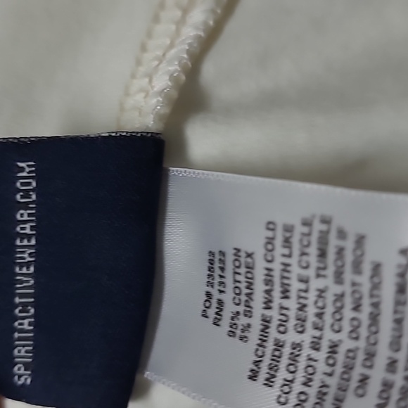 SPIRIT athletic shorts Ecru size Small NWOT - Picture 8 of 10